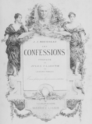 Frontispiece of Rousseau’s Confessions.